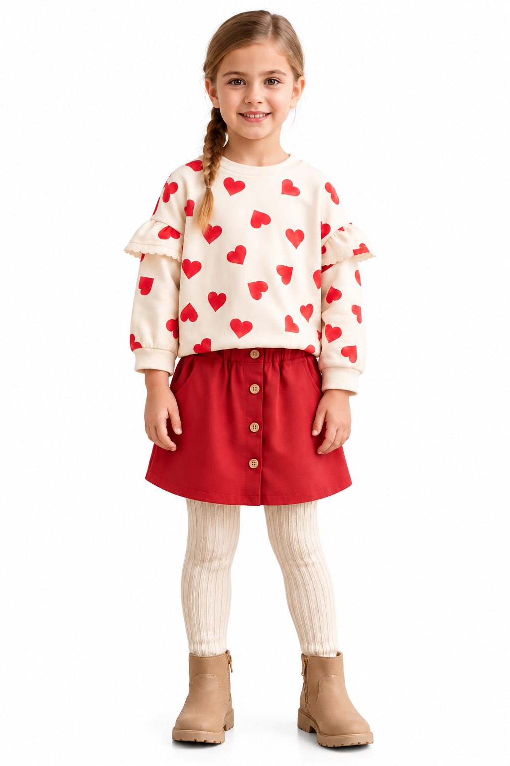 Lily Heart Girls’ Sweatshirt & Skirt Set - Baby Shark