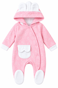 Baby Shark Mia Floral Hooded Baby Romper