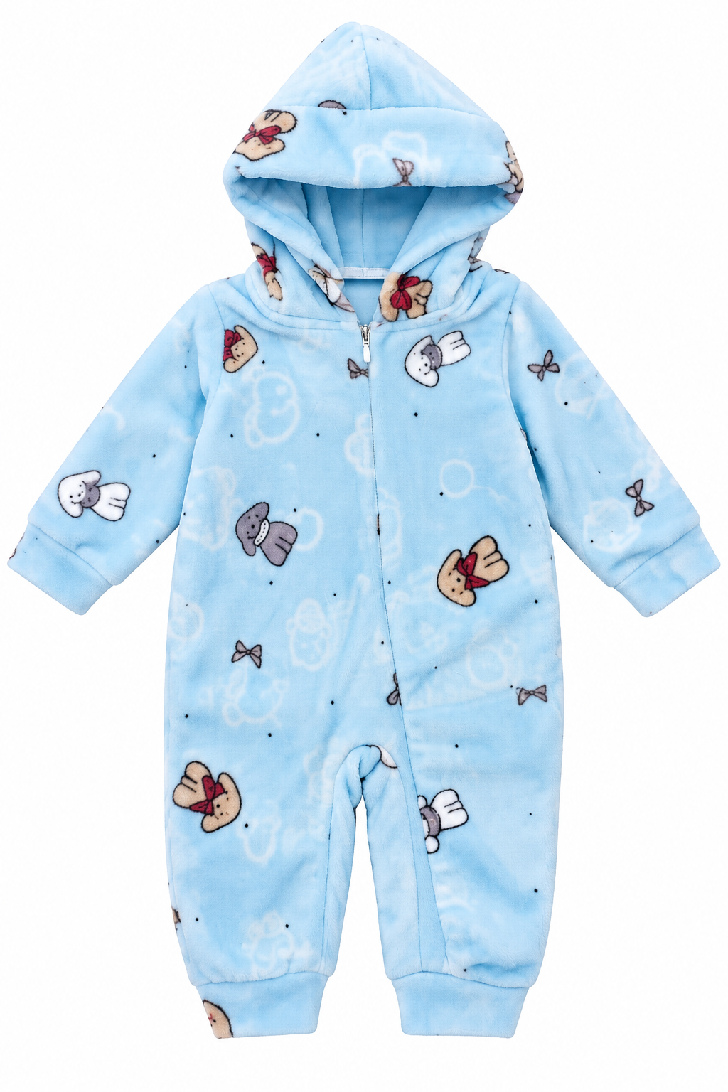 Baby Shark Cozy Bear Hooded Cotton Jumpsuit